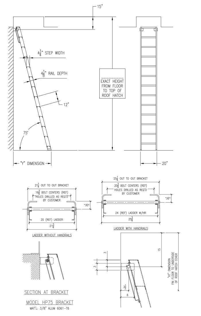 HP75 75° Folding Ladder Alaco Ladder